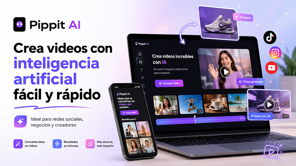Pippit AI: crea videos con inteligencia artificial fácil y rápido