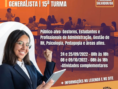 Curso: Formação em Analista de RH Generalista | Salvador-Ba