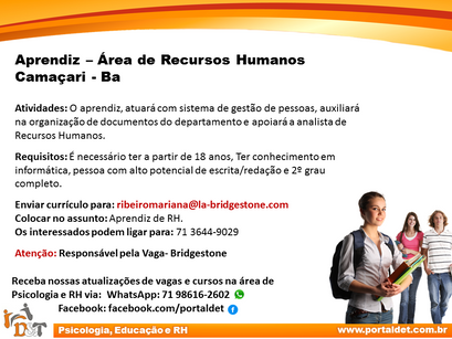 Aprendiz- Área de Recursos Humanos