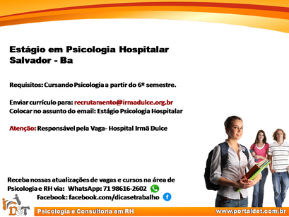 Estágio em Psicologia Hospitalar -Salvador- Ba