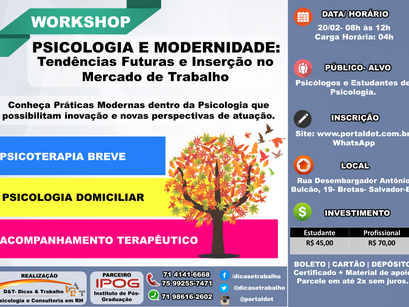 Cursos/Eventos agendados para este final de semana (20 e 21/02). Último dia de inscrição.