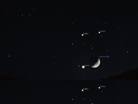 Conjonction Lune-Jupiter visible ce 22 Avril