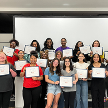 High School Scholars pose with their certificates