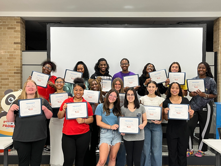 High School Scholars pose with their certificates