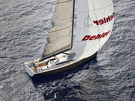Dehler sailboat sailing on ocean