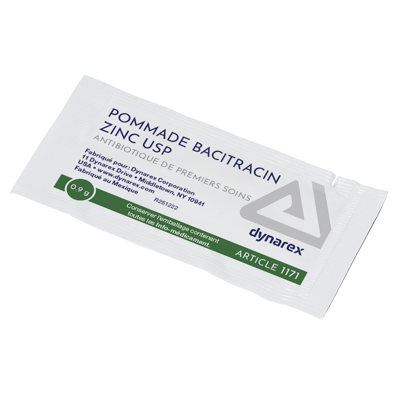 Thumbnail: Bacitracin Zinc Ointment 0.9-gram foil packet front view.