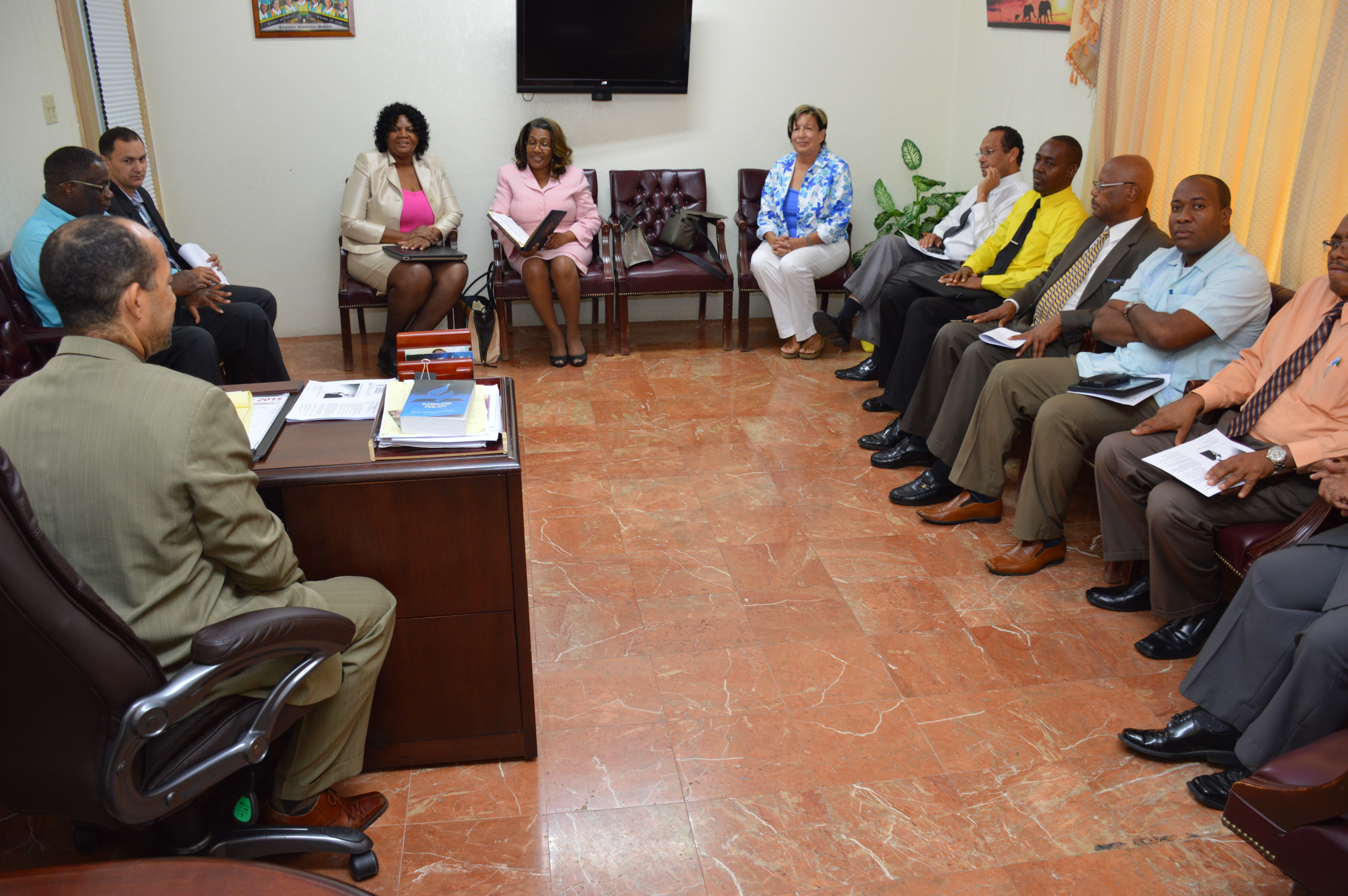 Pastor O'Connor chairs a pastors' meeting