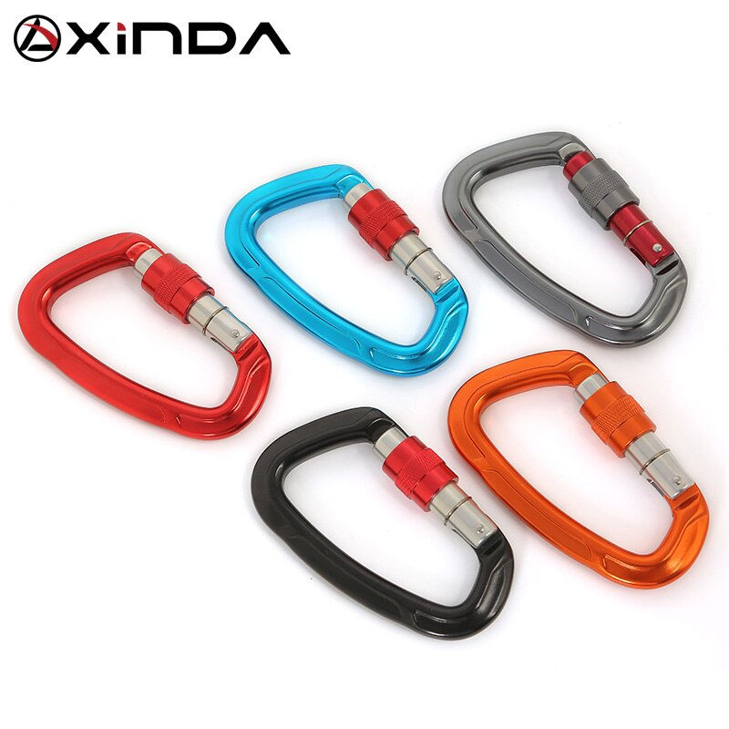 Thumbnail: XINDA Professional Rock Climbing Carabiner 25KN Lock D-Shape Safety Buckle