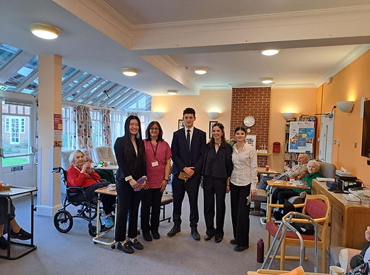 Healing Harmonies volunteers at a care home
