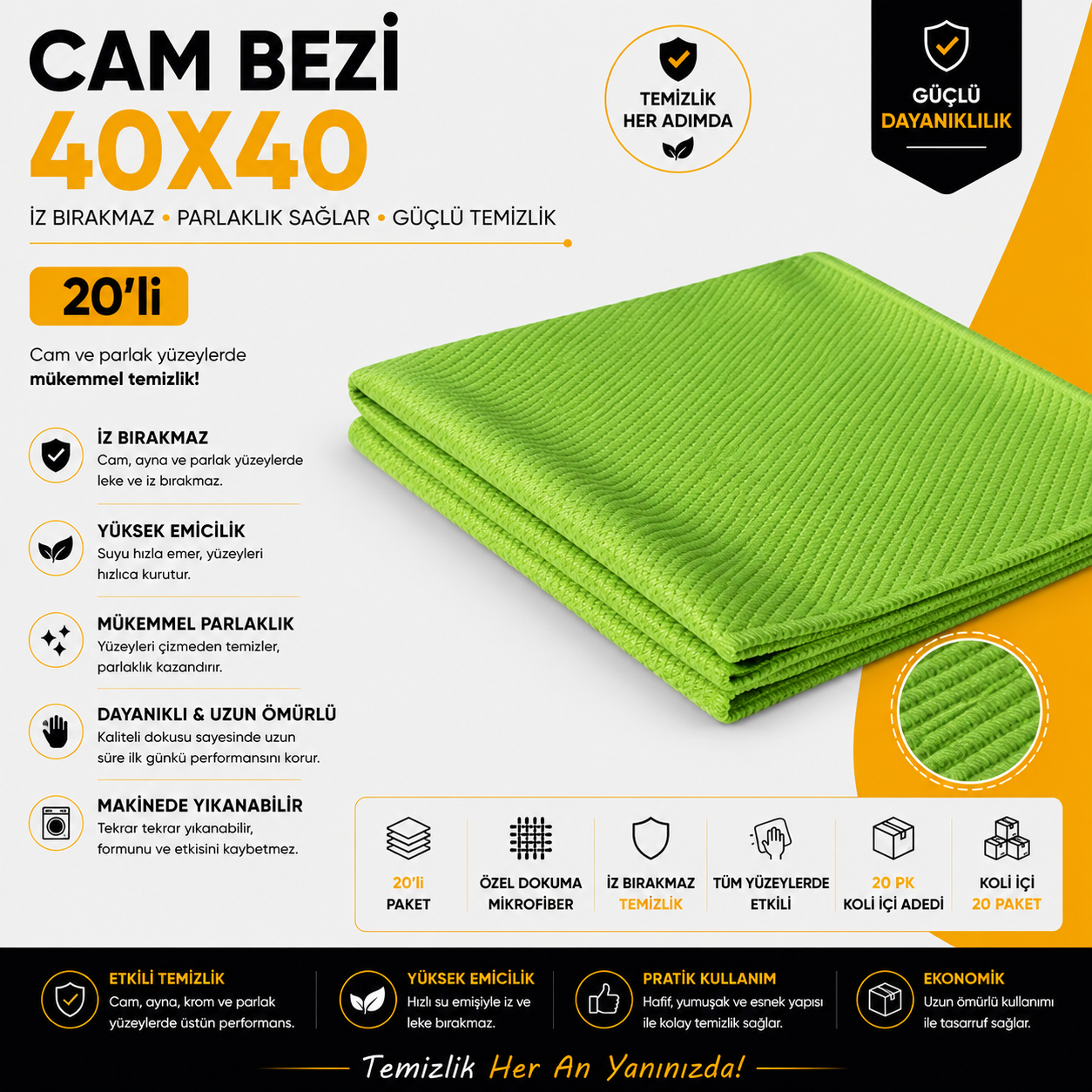 Cam Bezi 40x40 - 20'li