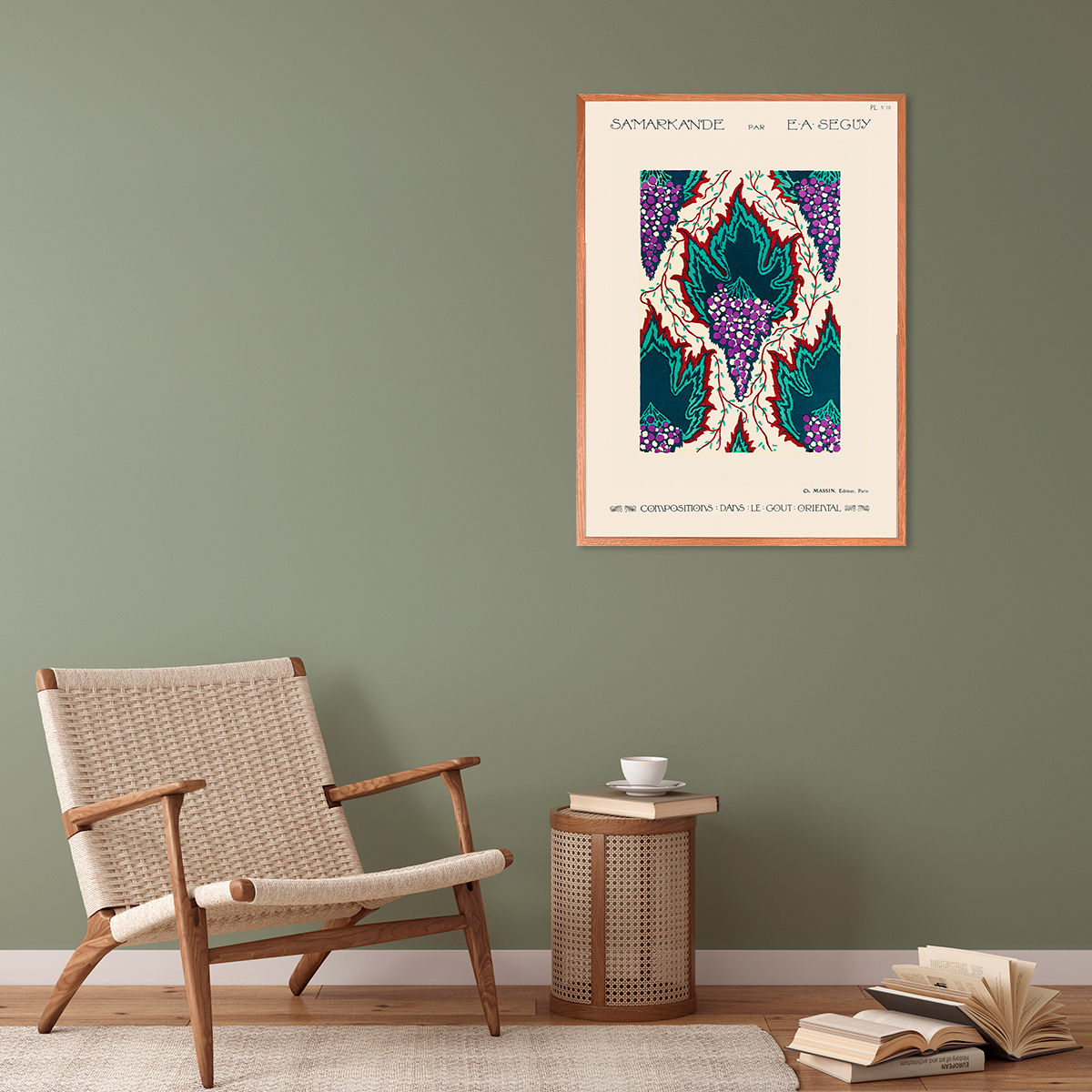 Grape Art Nouveau Pochoir