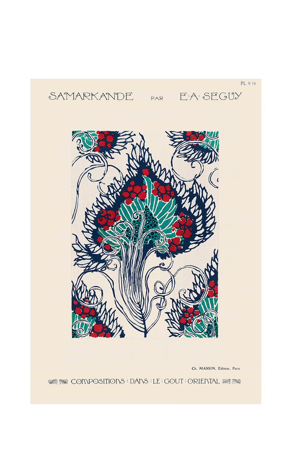 Miniaturebillede: Botanical Pochoir Art Nouveau
