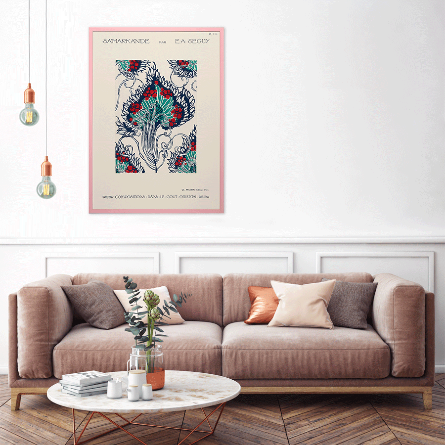 Botanical Pochoir Art Nouveau