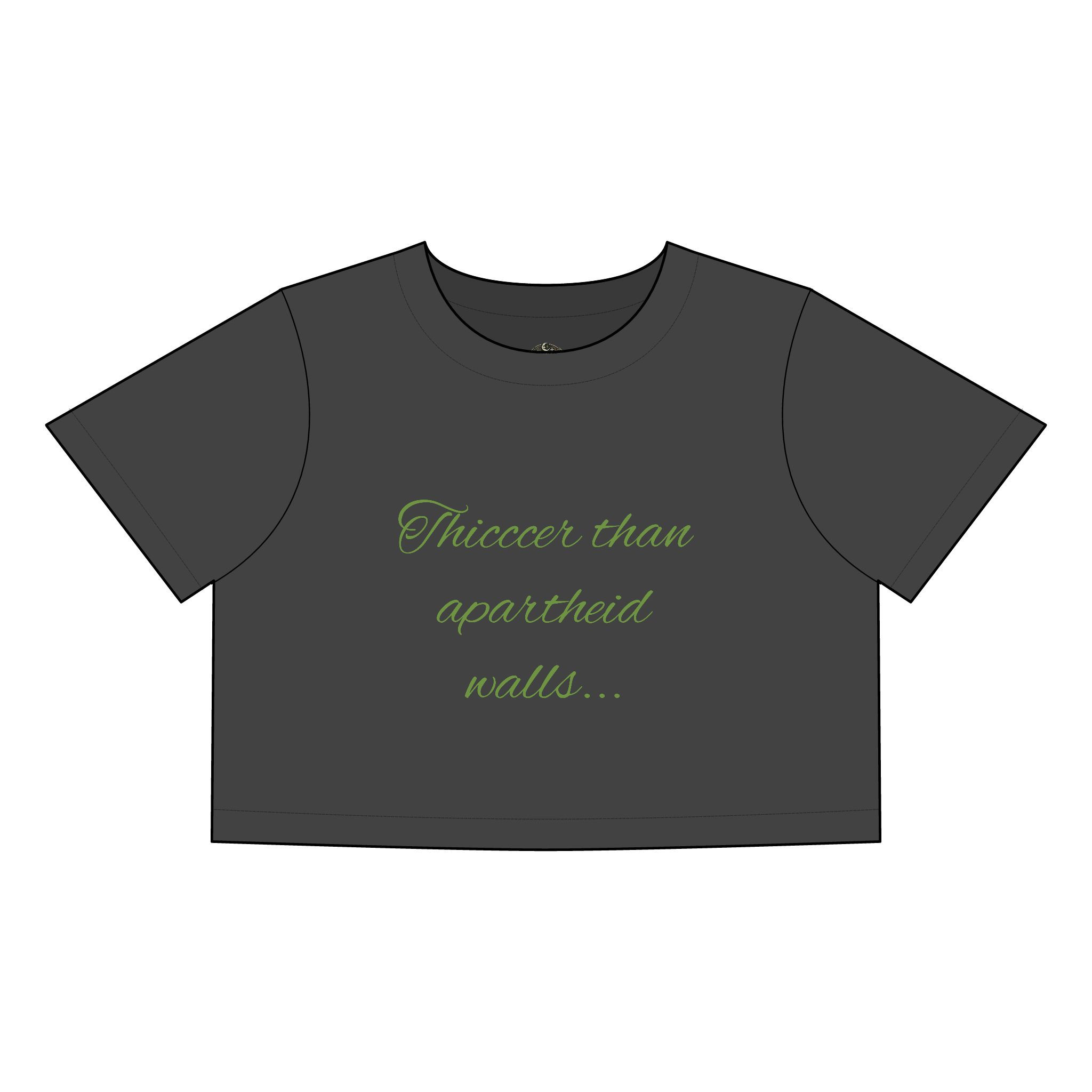 Thiccc and Dangerous Faded Crop Tee 