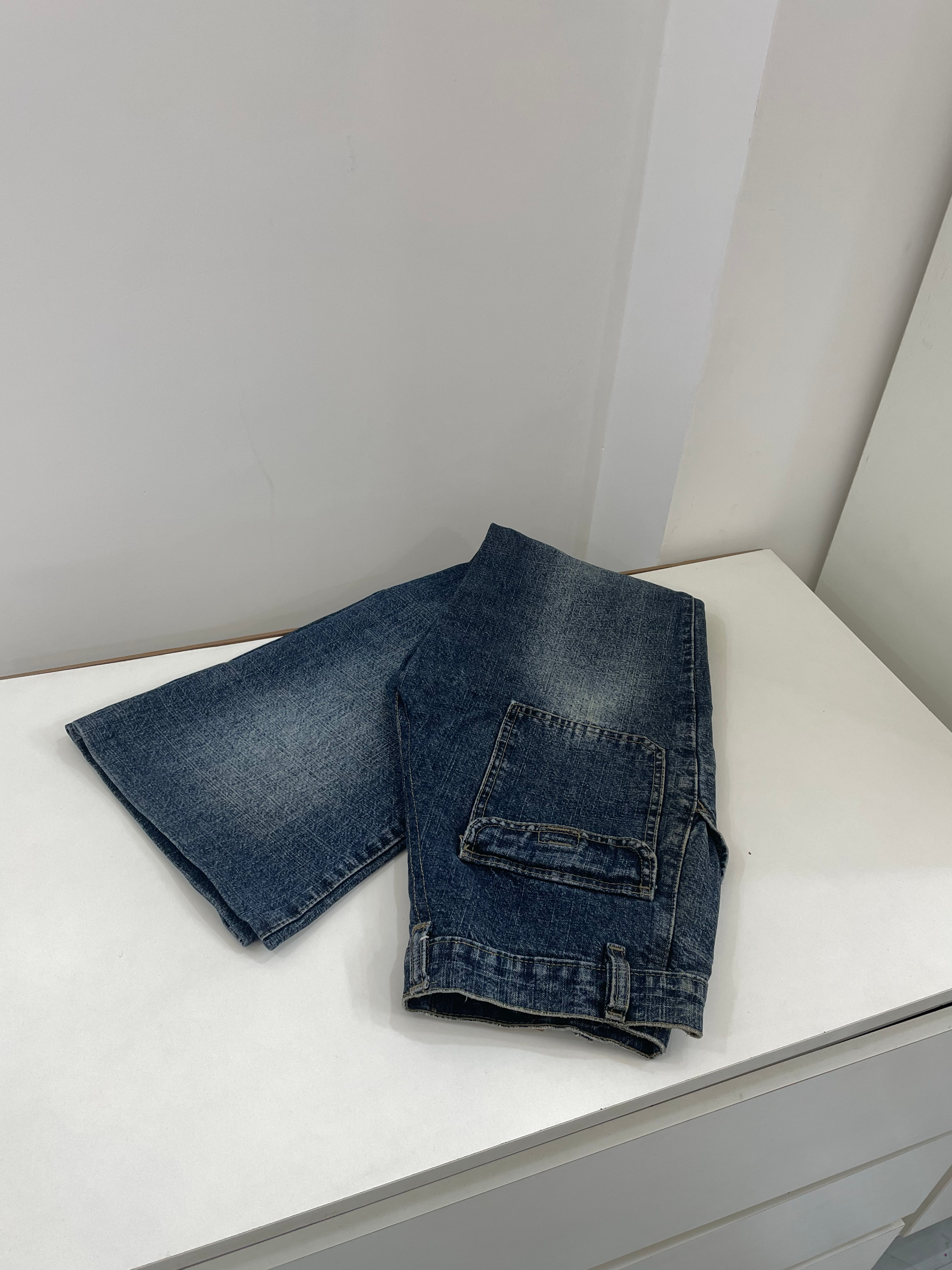 Low - waist boot cut vintage denims 