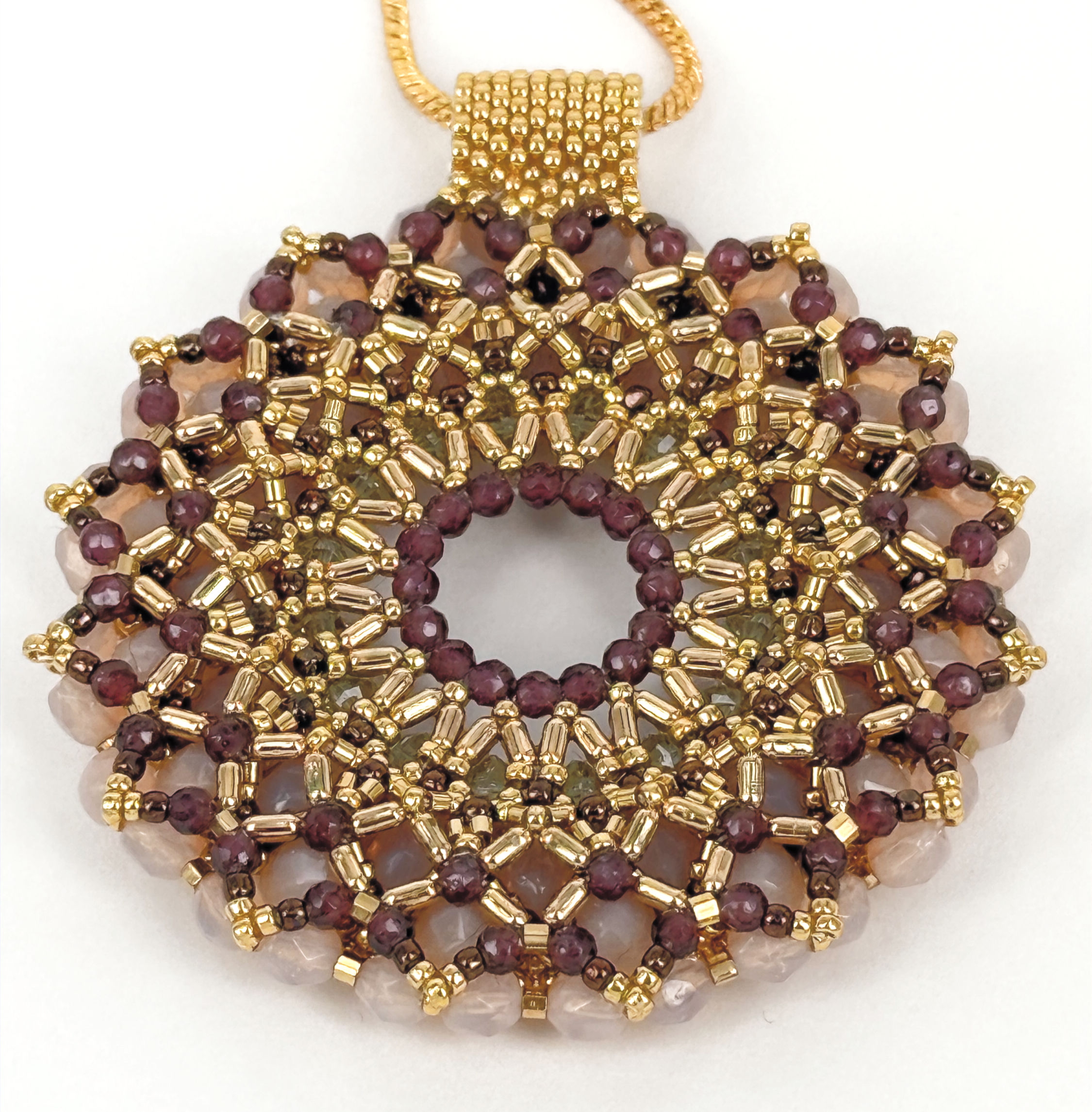 "Golden Pomegranate Halo" Pendant