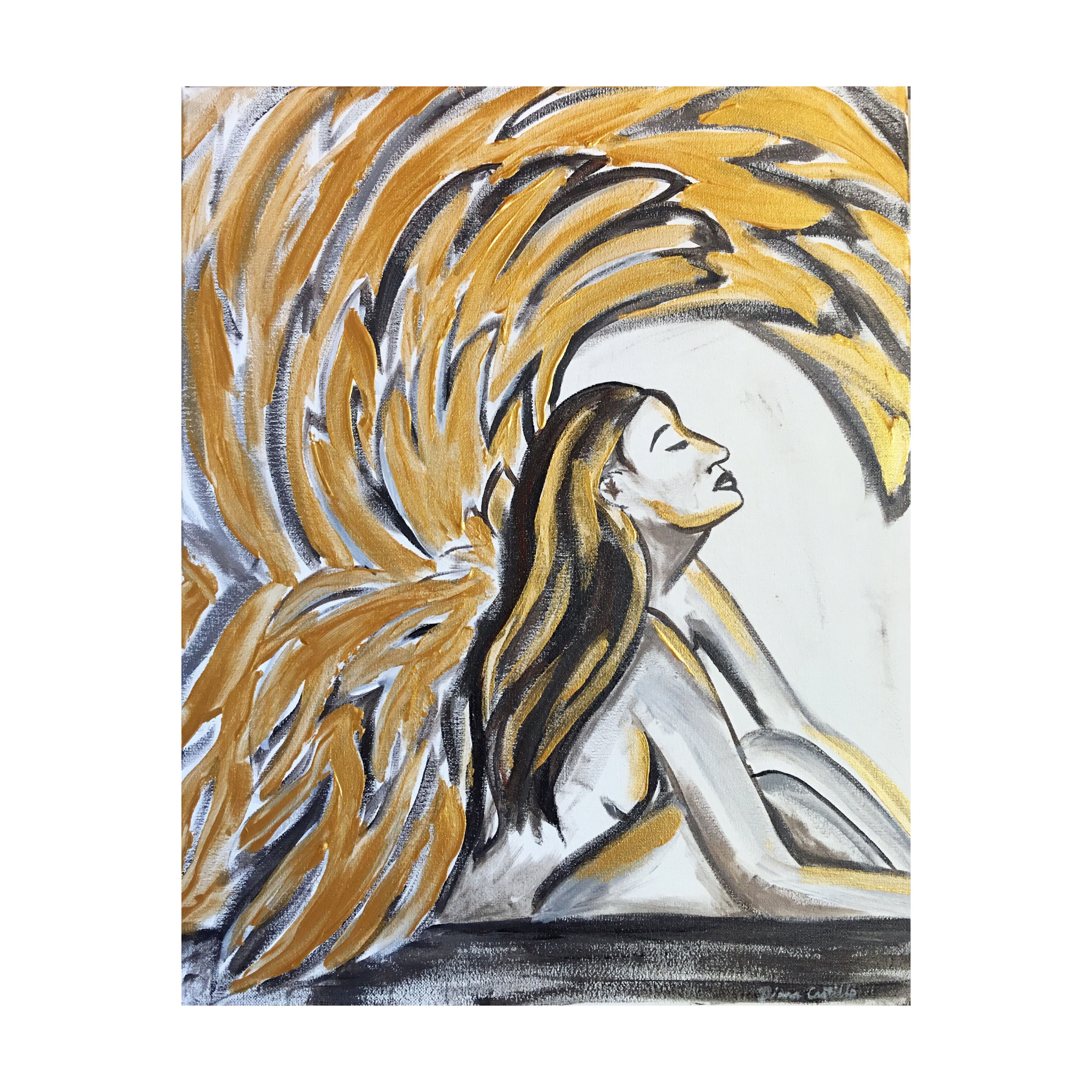 IN THE SHADOW OF YOUR WINGS (In Private Collection at El Paso, TX)