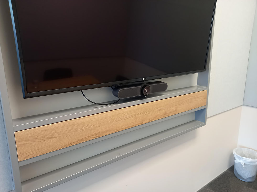 Shared space with multimedia enabled meeting rooms