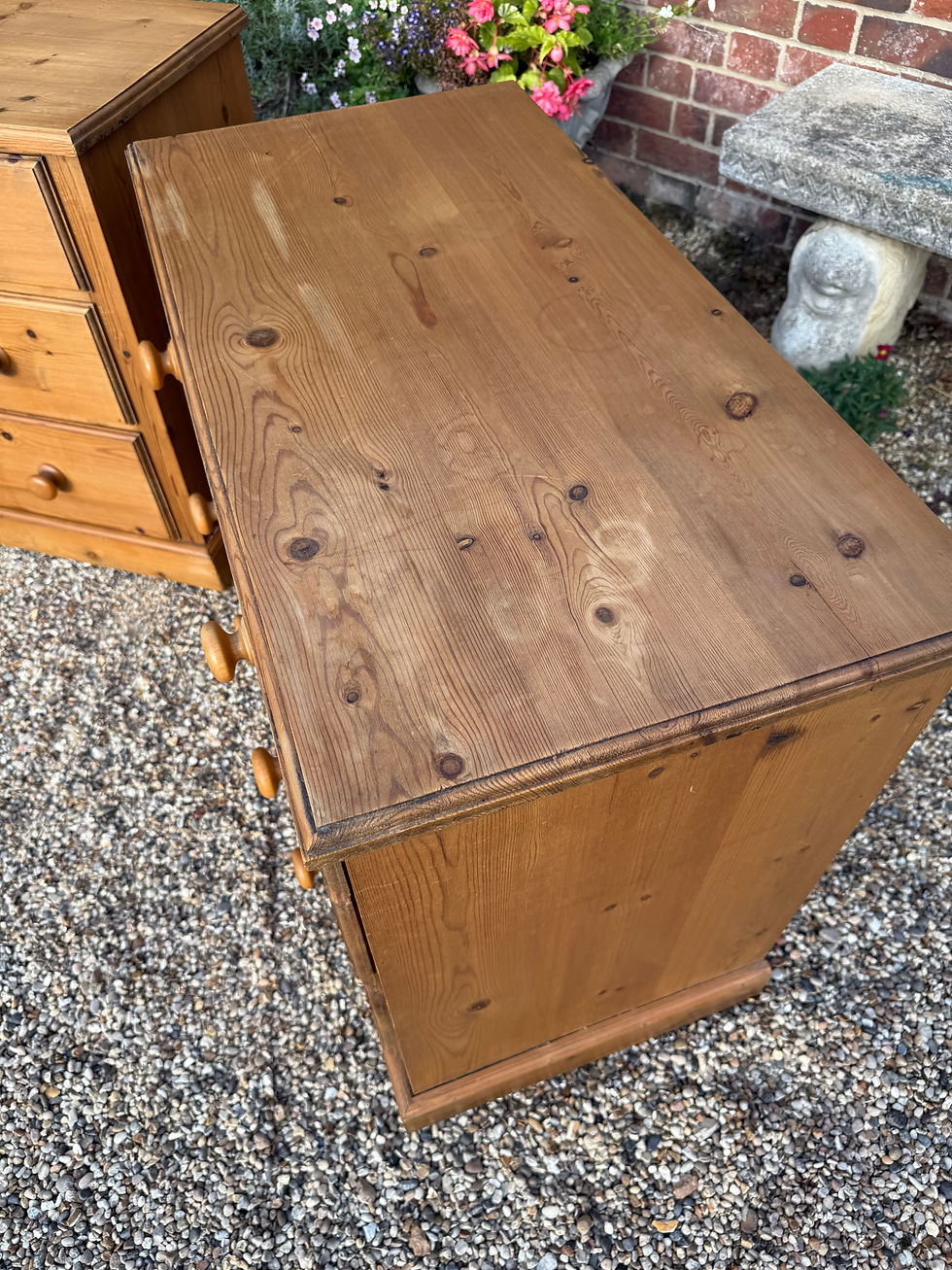 Thumbnail: Pair Of Solid Waxed Pine Chest Of Drawers