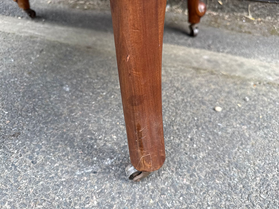 Thumbnail: Elegant Victorian Mahogany Frame Armchair