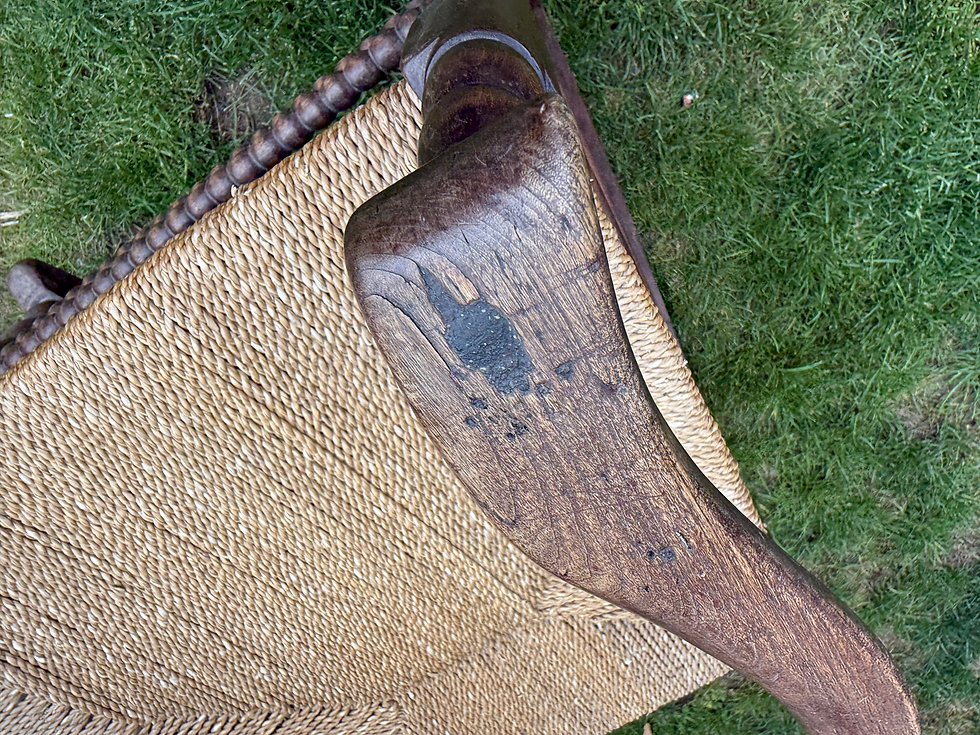 Thumbnail: Early 20th Century Arts & Crafts Bobbin Turned Rocking Chair / Nursing Armchair