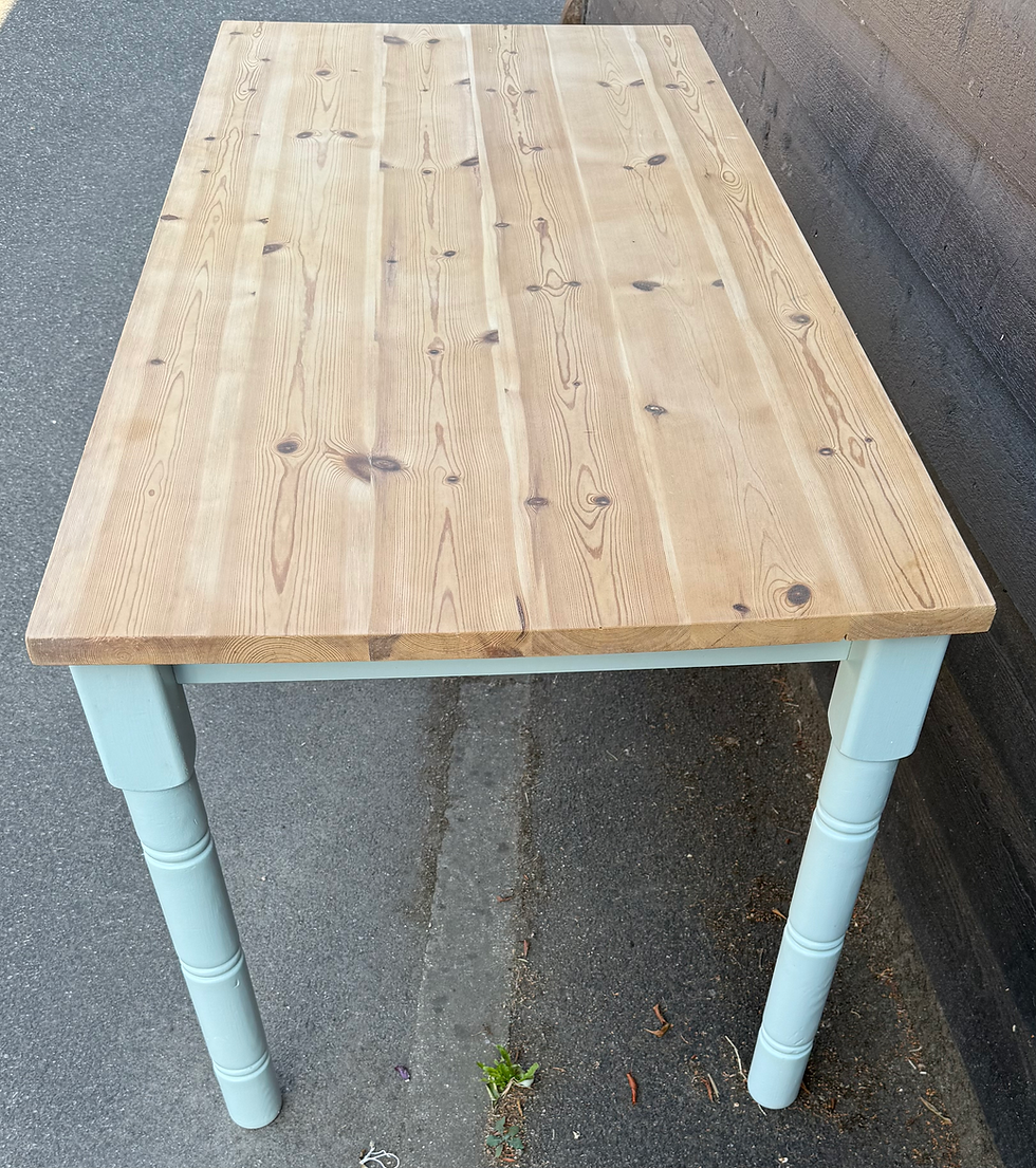Thumbnail: Part Painted Traditional Pine Kitchen Dining  Table
