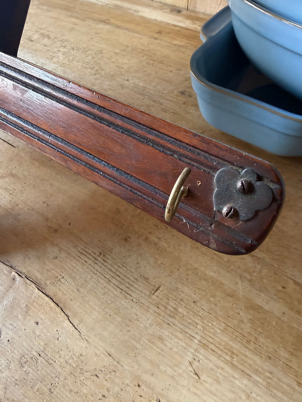 Thumbnail: Edwardian Wall Hung Hall Coat / Key Rack With Mirror