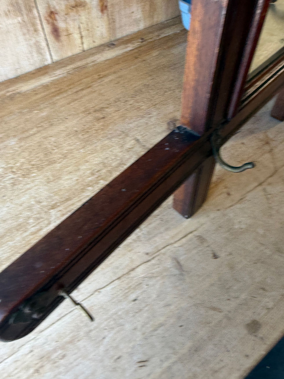 Thumbnail: Edwardian Wall Hung Hall Coat / Key Rack With Mirror
