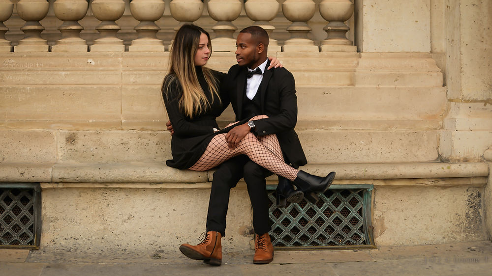 Couple expressing tension and connection in cinematic scene