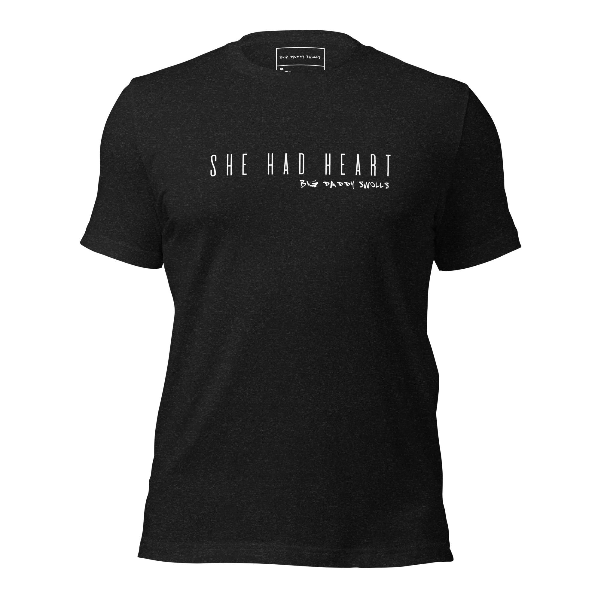 She Had Heart - Black T-Shirt