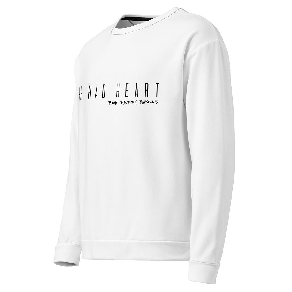 Miniatura: He Had Heart - White Sweatshirt