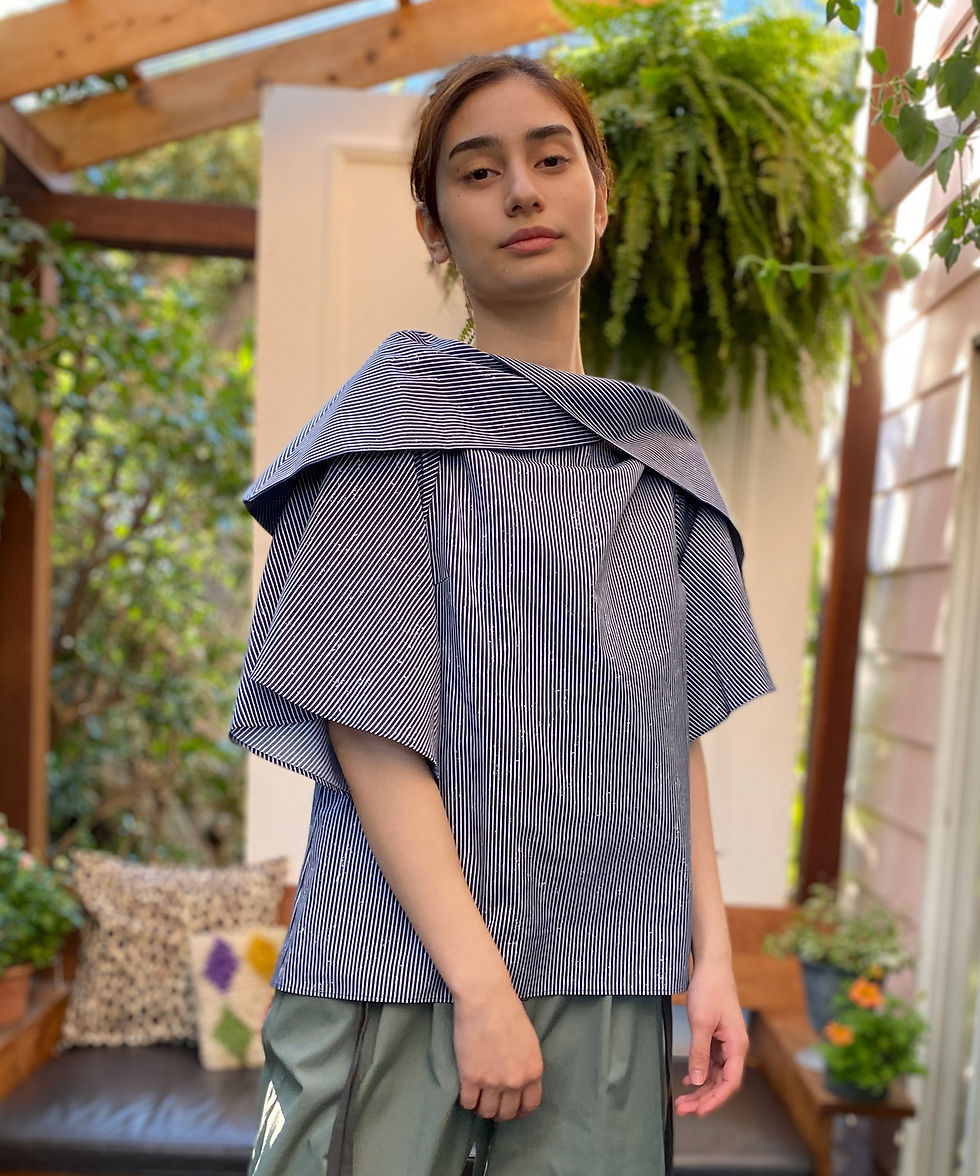 サムネイル： Import stripe design blouse(製品)