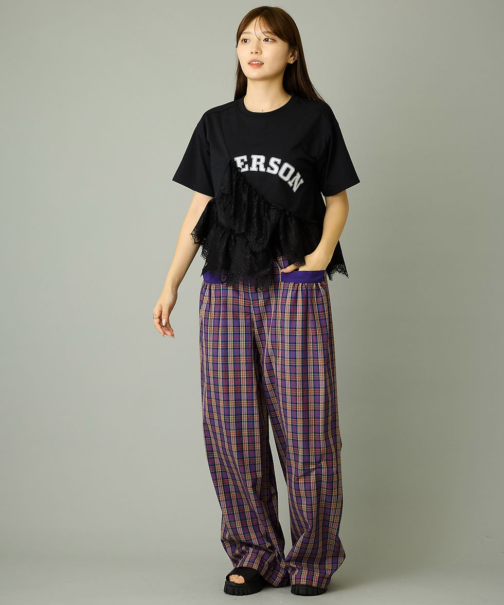 サムネイル： Lace frill rogo Tee