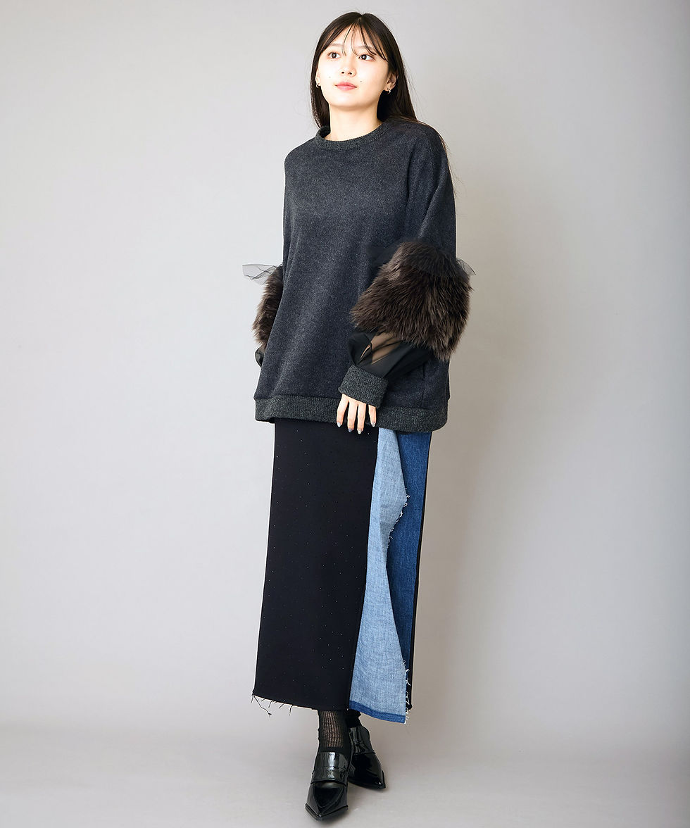 サムネイル： Woolette shaggy fake fur mix pullover(SAMPLE)