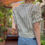 サムネイル： Import stripe frill blouse