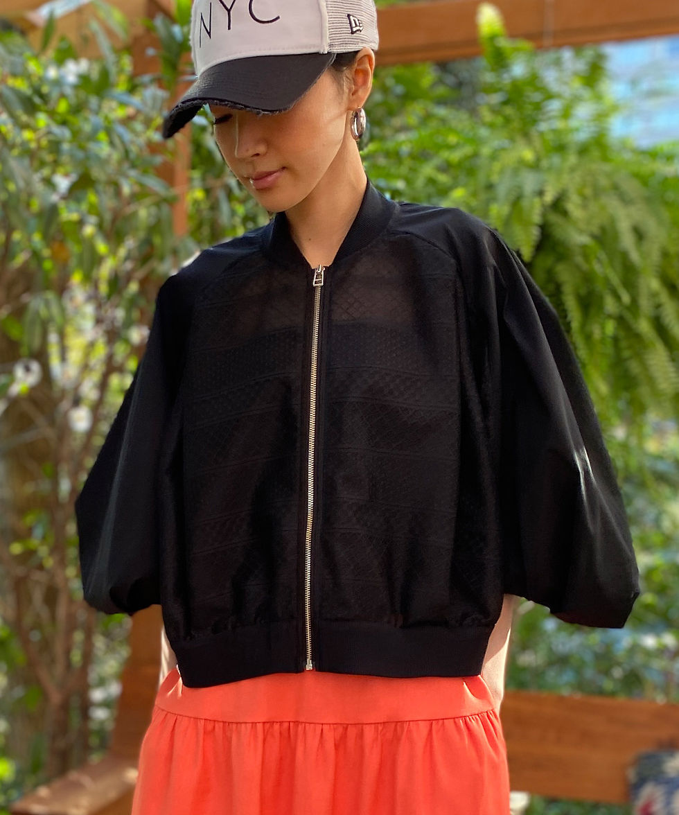 サムネイル： Lace balloon sleeve blouson