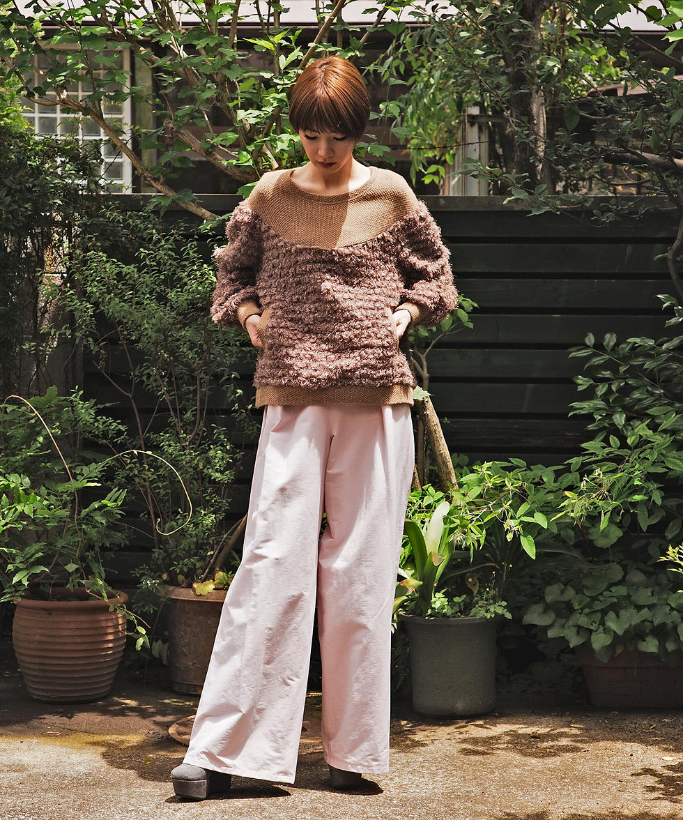 サムネイル： ☆Import poodle bore yoke switching pullover