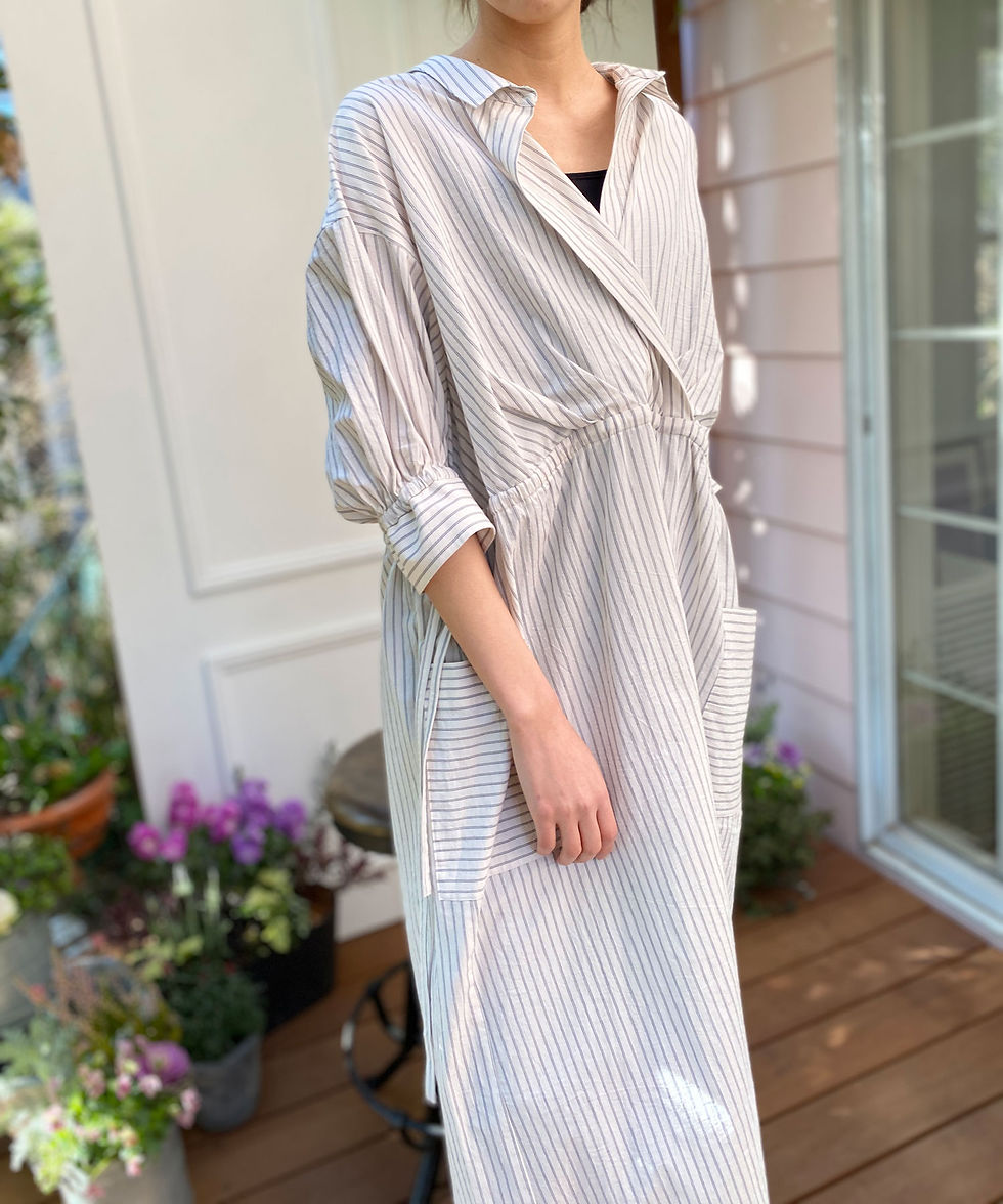 サムネイル： ★Craft striped wrap dress
