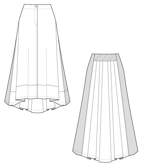 サムネイル： Tuck design flare skirt