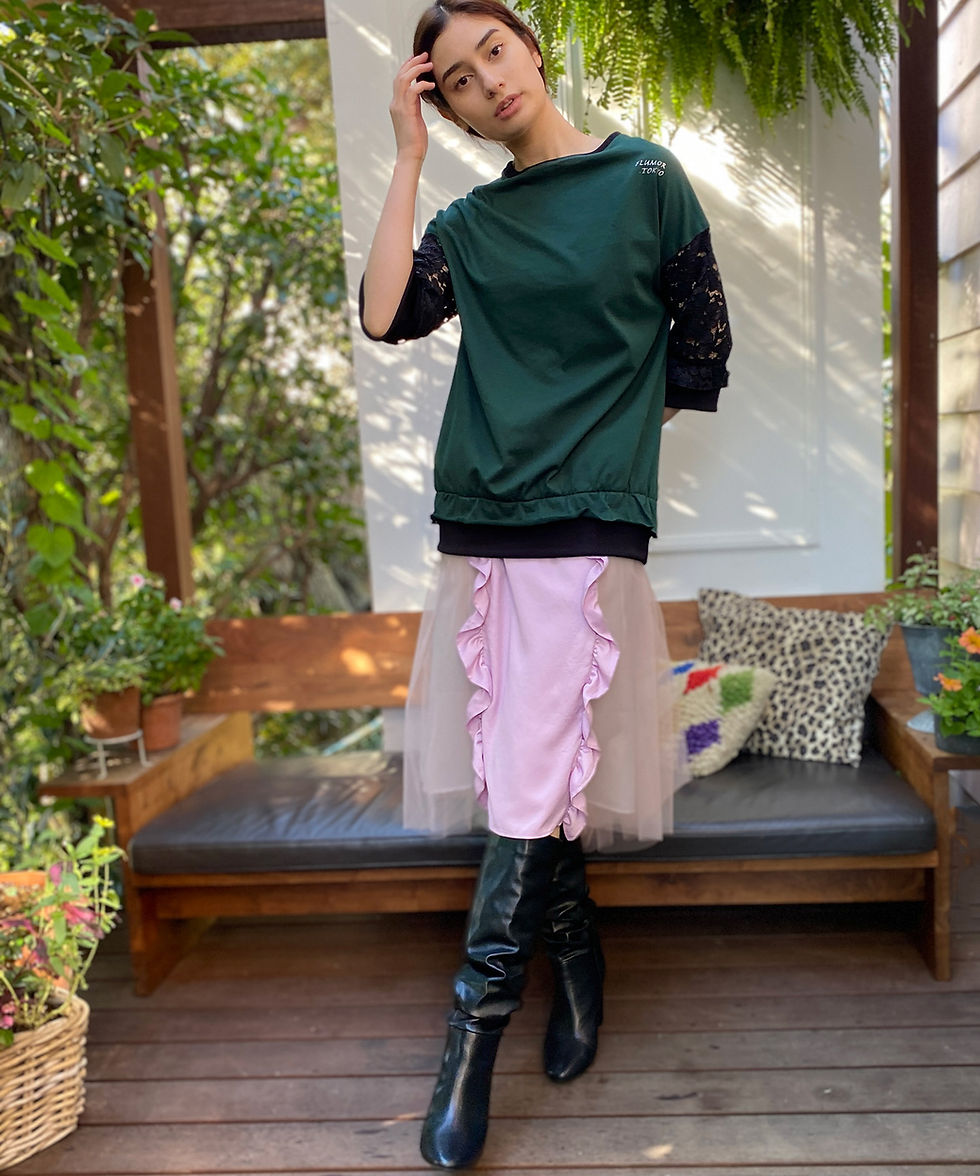 サムネイル： Back tulle frill skirt
