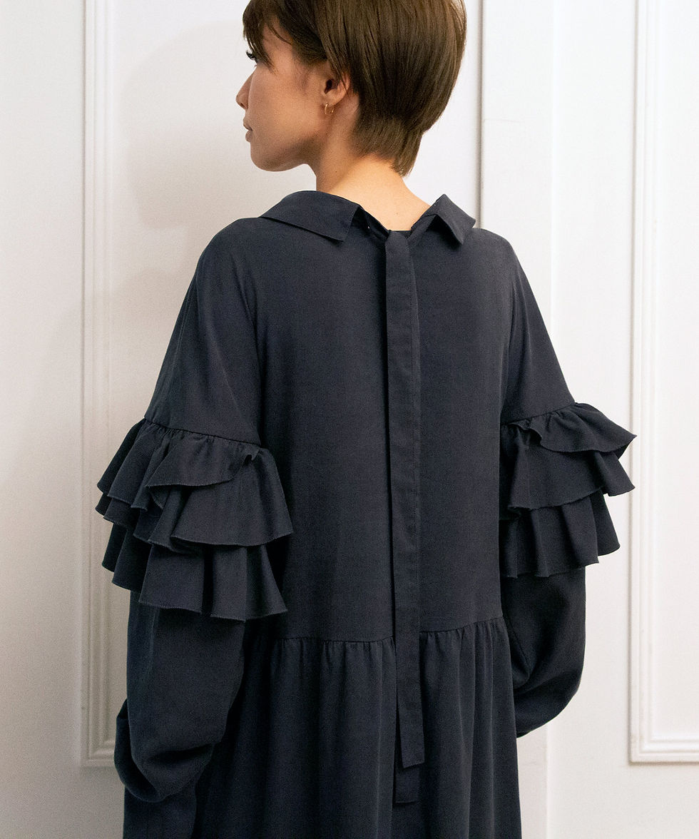 サムネイル： Ruffle frill switching dress
