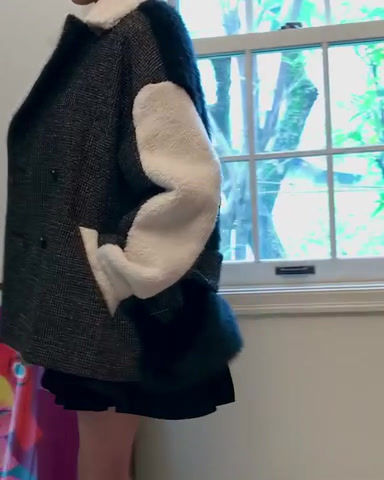サムネイル： ☆Import tweed x bore volume coat