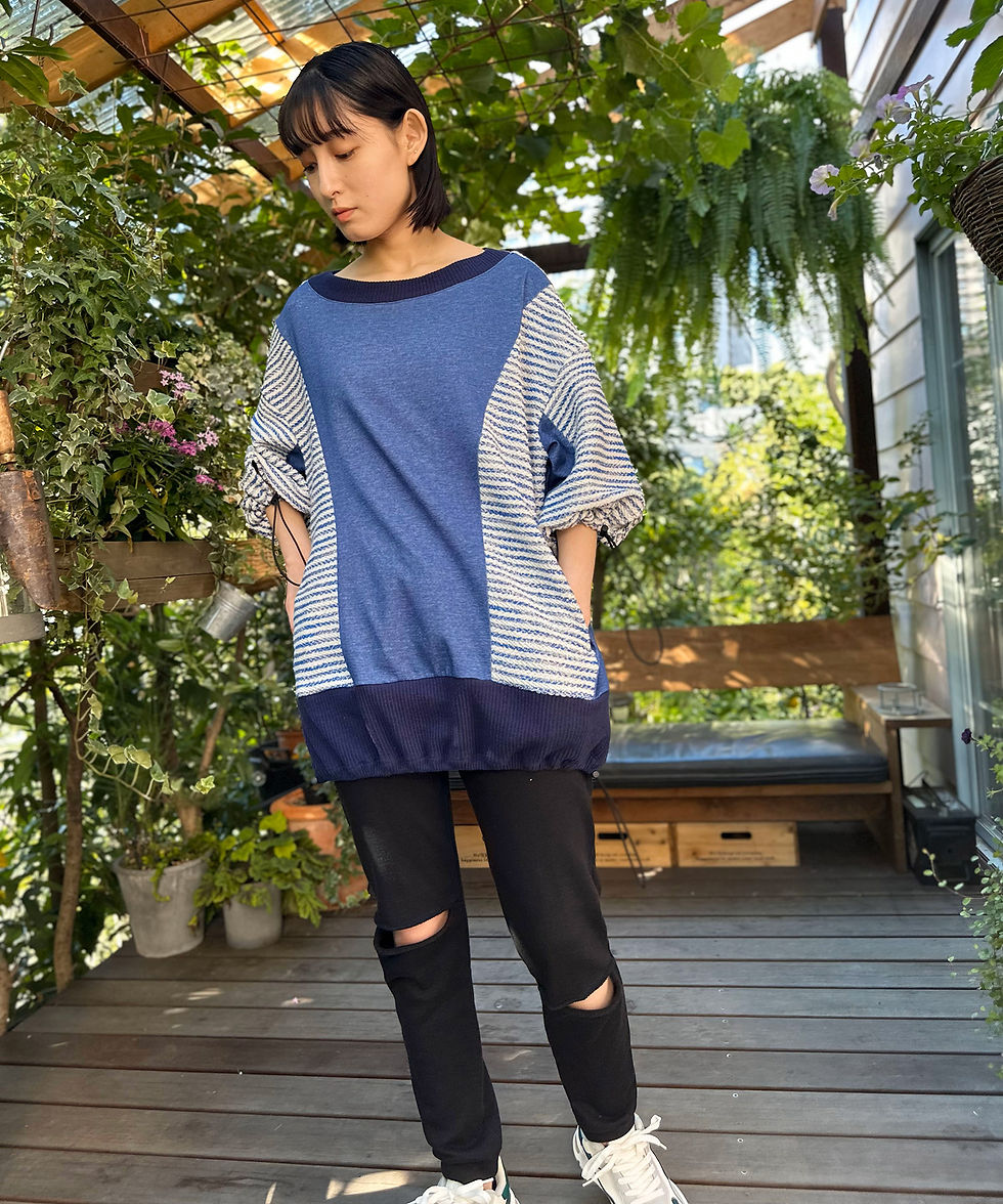 サムネイル： Import lame border switching pullover