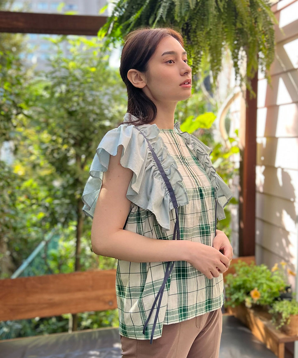 サムネイル： Tartan check design blouse