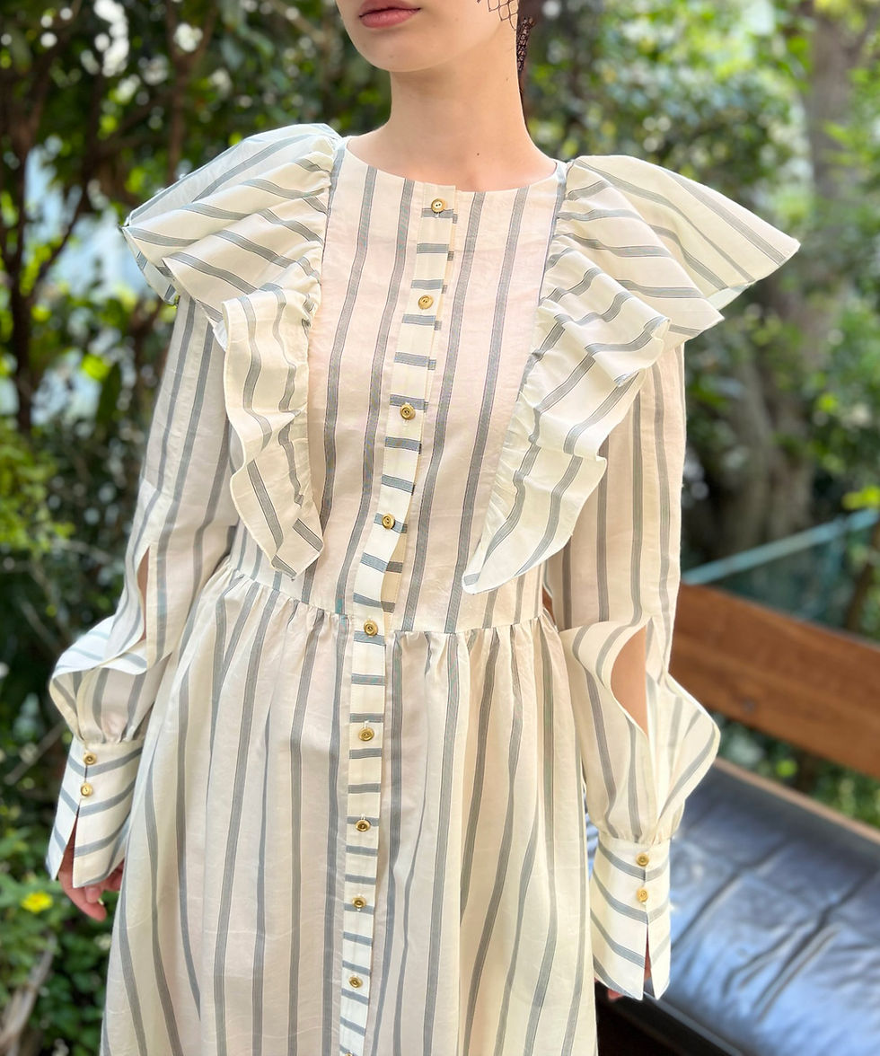 サムネイル： Import stripe raffle dress