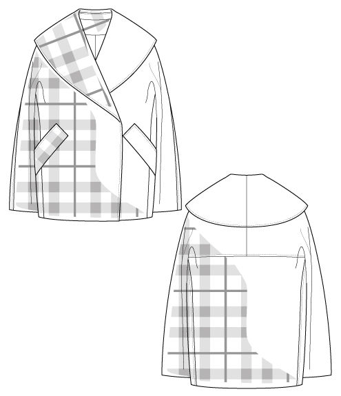 サムネイル： Import ombre check coat