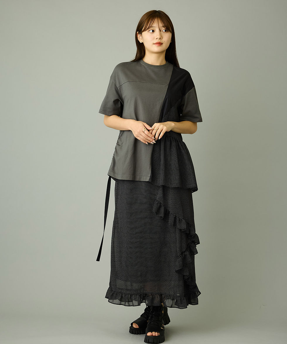 サムネイル： Dot mix layered dress