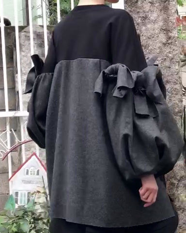 サムネイル： Ribbon chest switching pullover