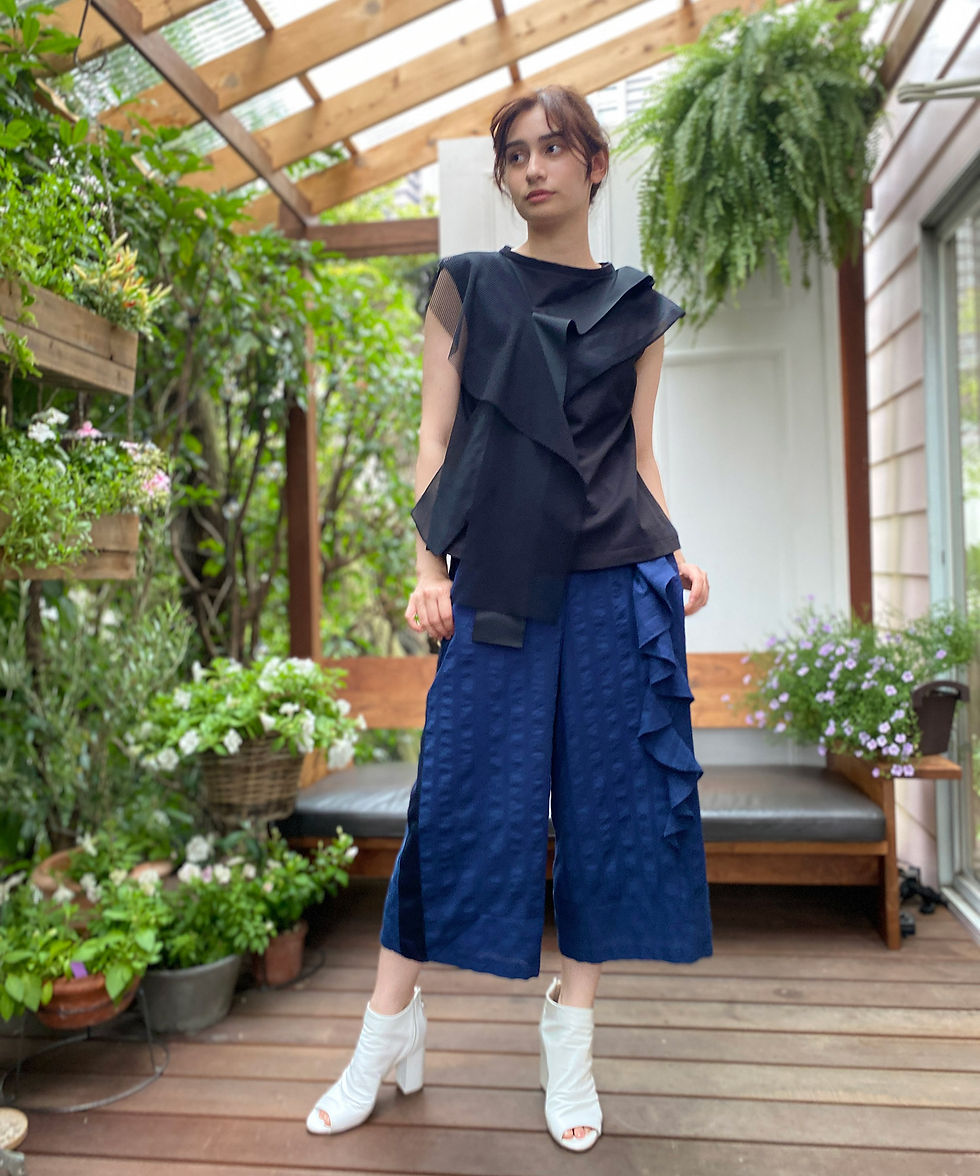 サムネイル： Sheer stripe frill gaucho(製品)