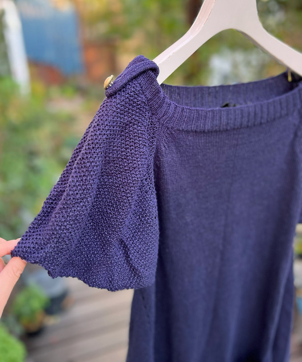 サムネイル： Linen knit mini dress